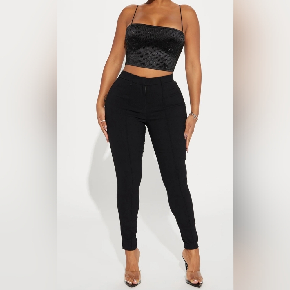 Fashion Nova Sleek Black Women's Trousers